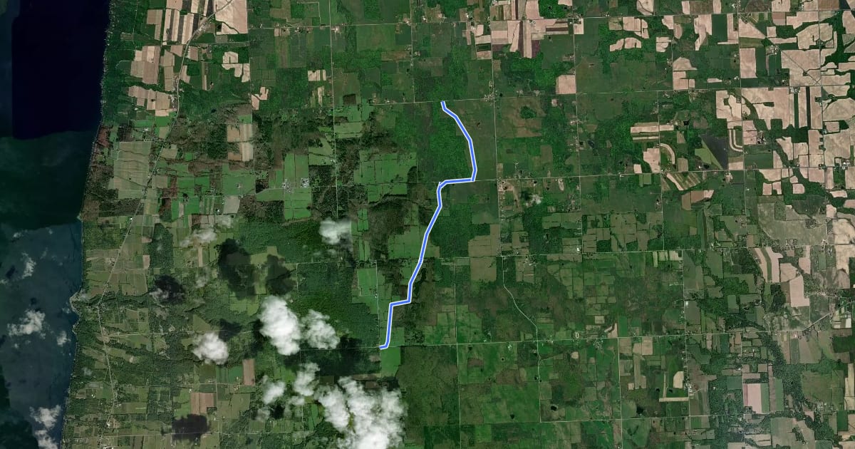 Маршрут No-Tan-Takto Trail на спутниковом снимке