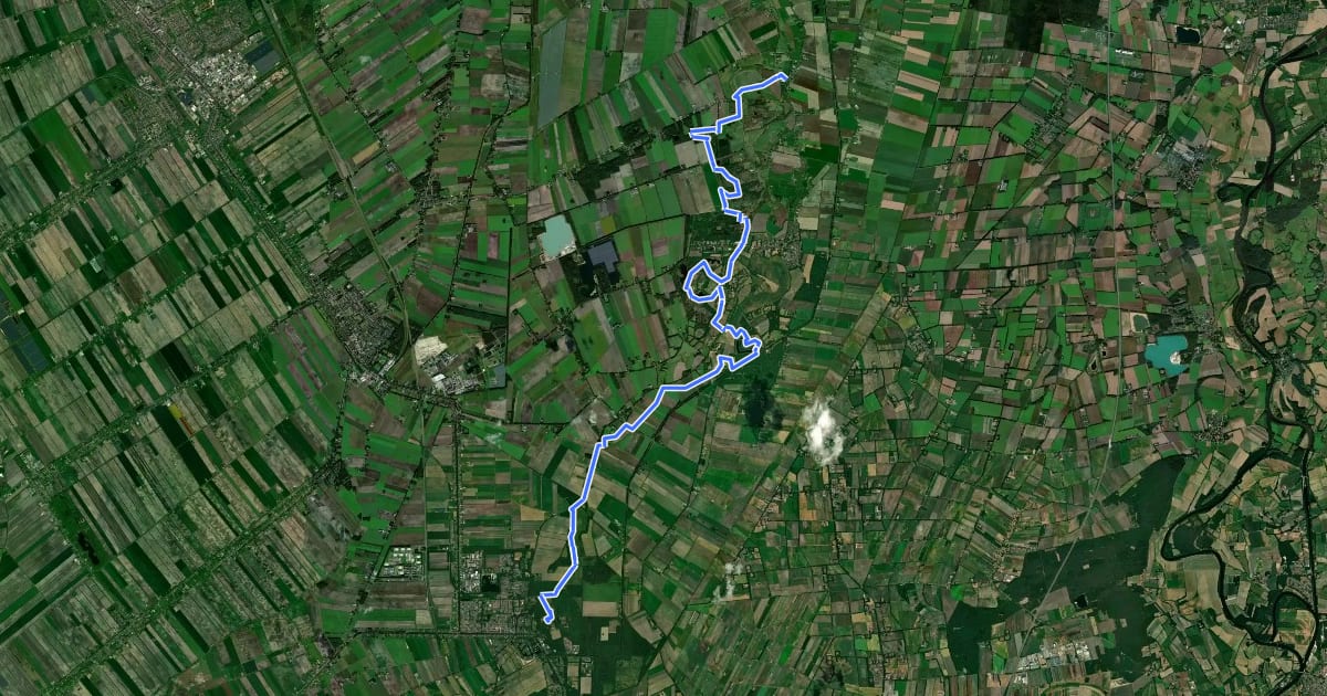 Маршрут Noaberpad - Hondenroute - etappe 26 на спутниковом снимке