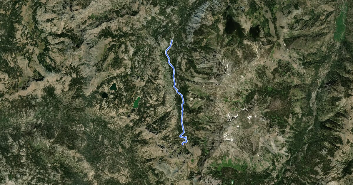 Маршрут Noble Canyon Trail на спутниковом снимке