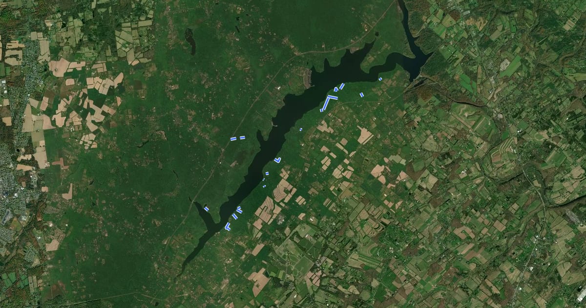 Маршрут Nockamixon State Park на спутниковом снимке