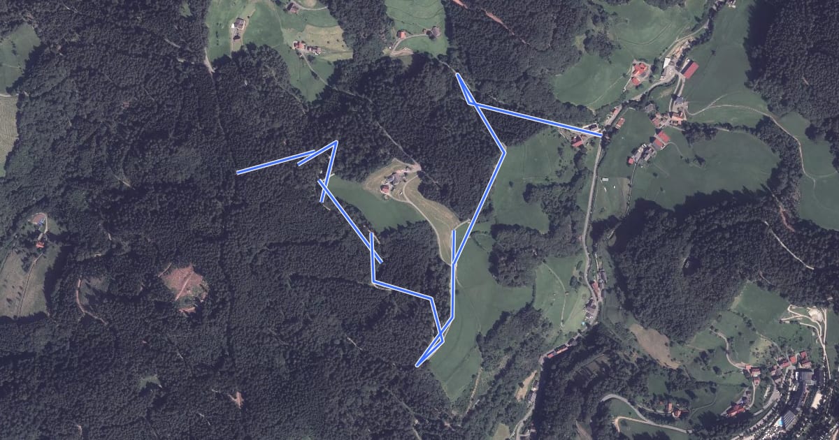Маршрут Nockenhofweg - Rohrenbach на спутниковом снимке