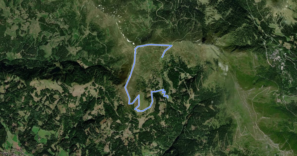 Маршрут Nockhöhensteig-Rundweg на спутниковом снимке