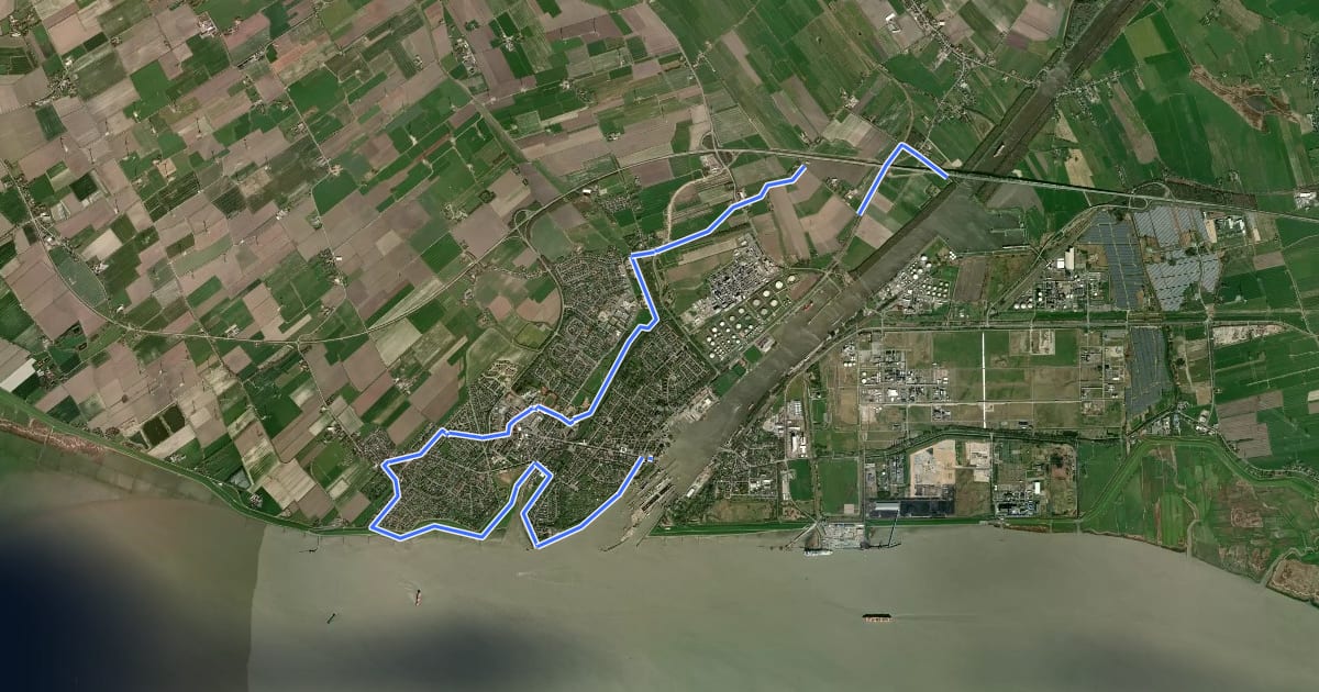 Маршрут NOK-Route Alternative на спутниковом снимке