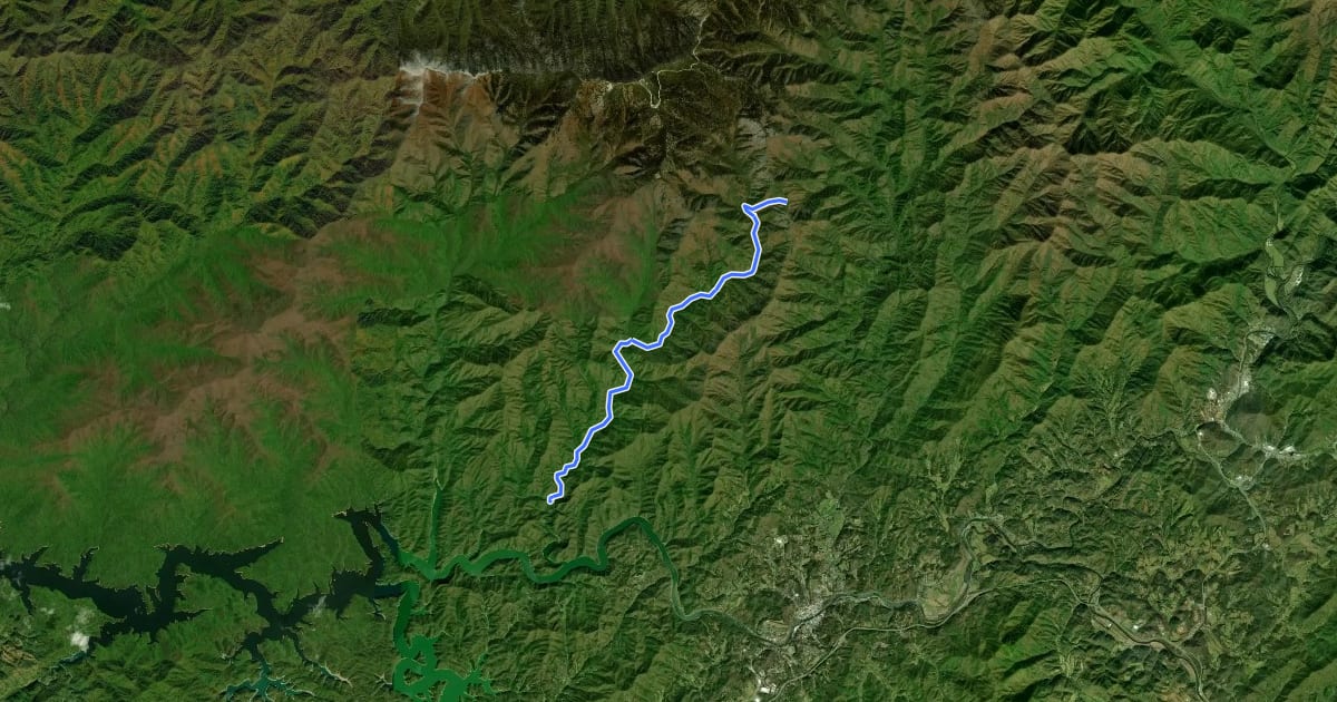 Маршрут Noland Creek Trail на спутниковом снимке