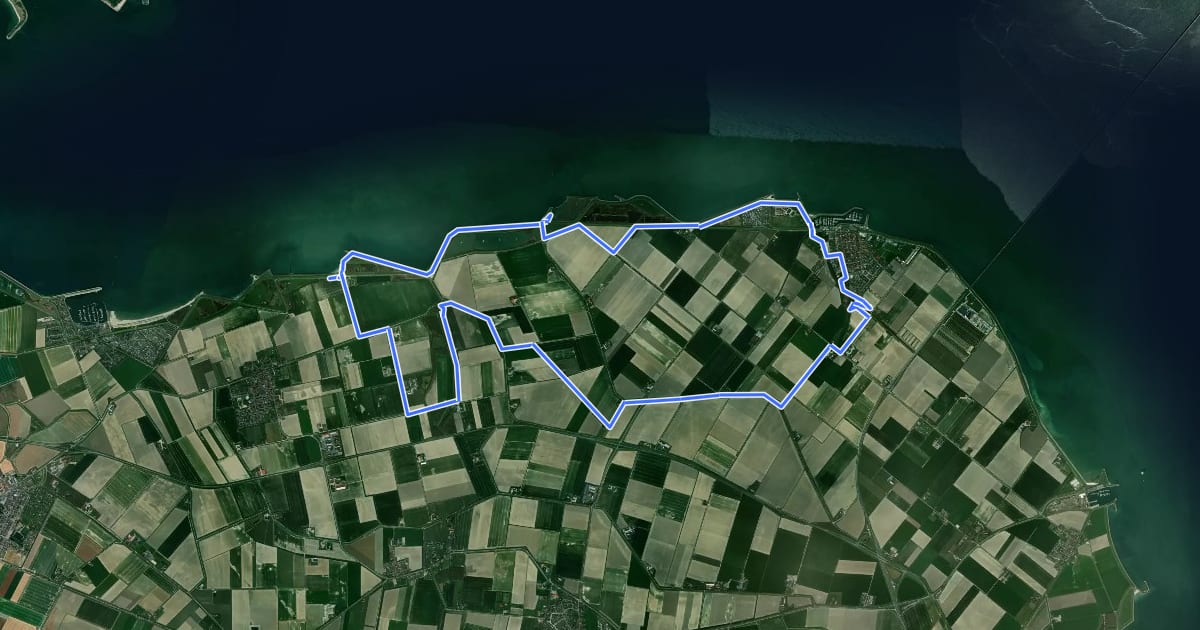 Маршрут Noord-Beveland Oost на спутниковом снимке