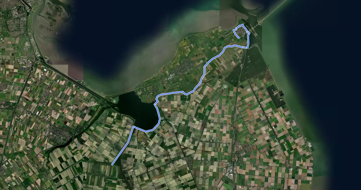 Маршрут Noord-Hollandpad - 05 на спутниковом снимке