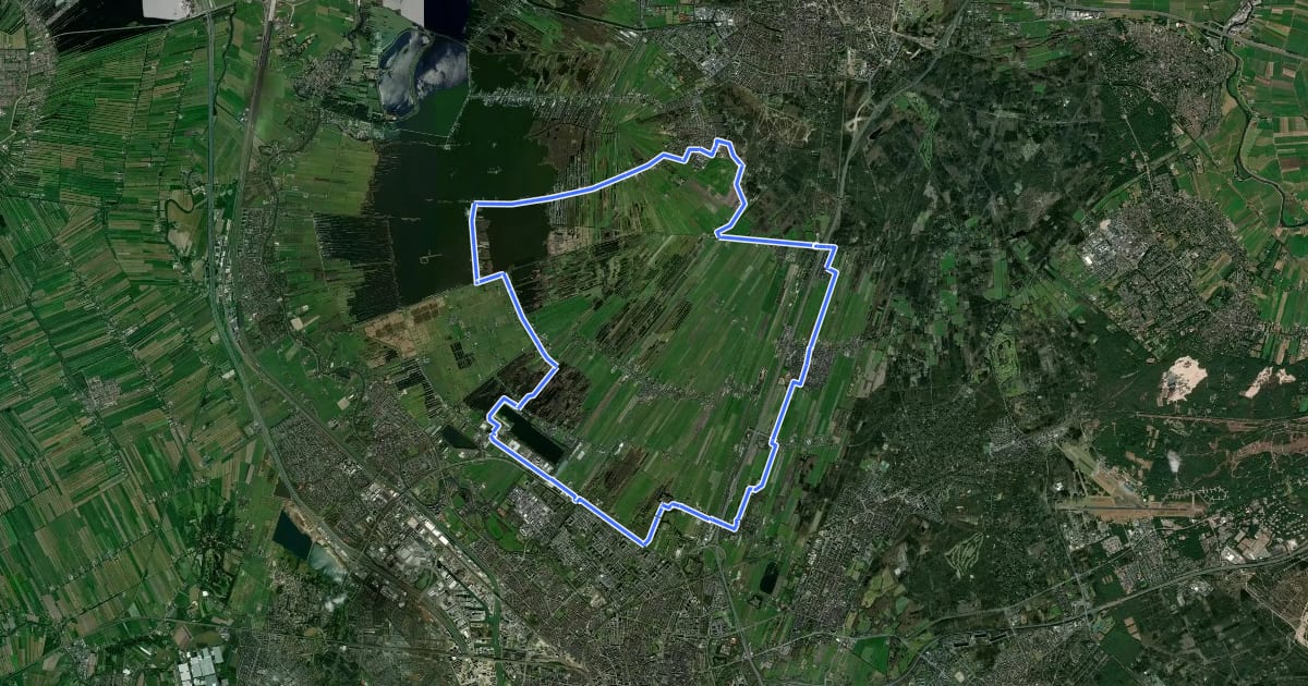 Маршрут Noorderparkroute на спутниковом снимке