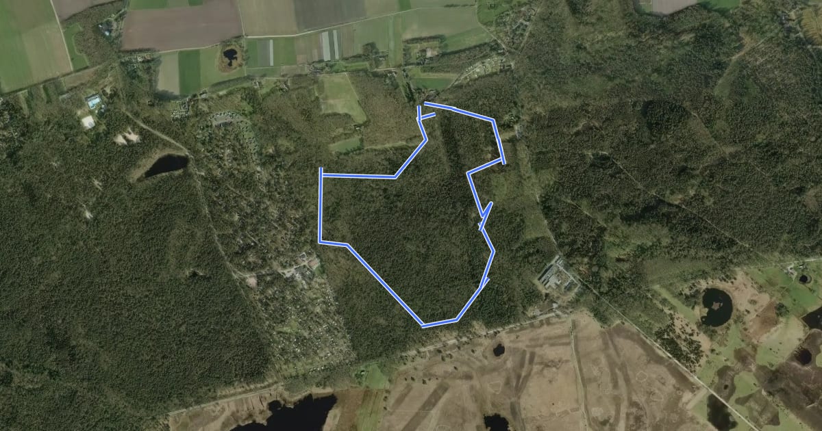 Маршрут Noordsterwandeling на спутниковом снимке