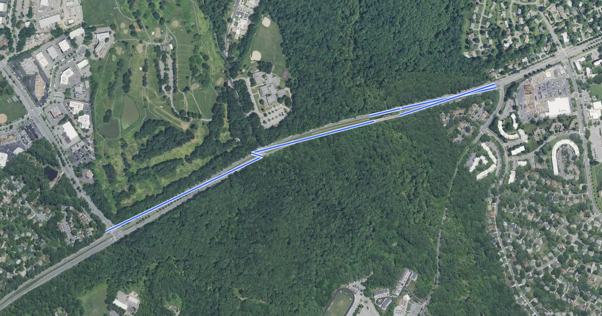 Маршрут Norbeck Road на спутниковом снимке