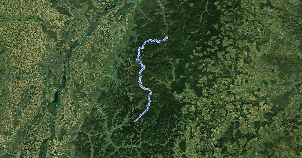 Маршрут Nord Süd Trail, Abschnitt Forbach - Hark на спутниковом снимке
