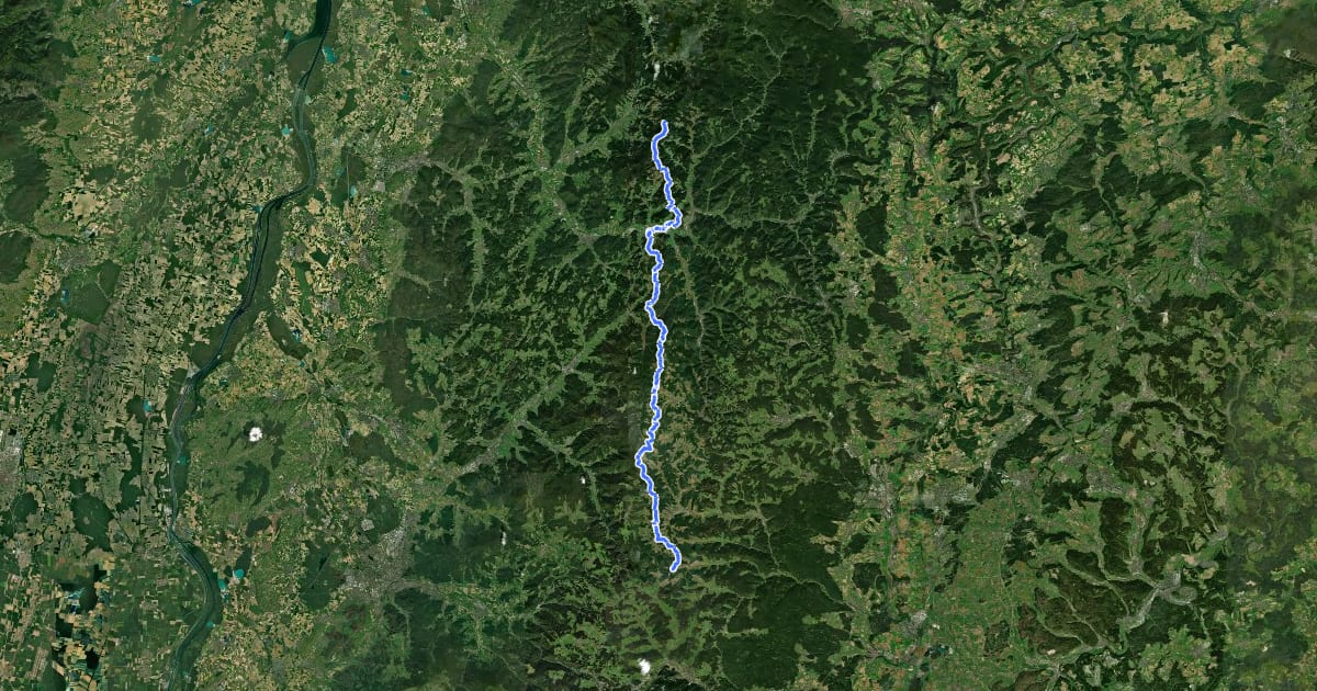 Маршрут Nord Süd Trail, Abschnitt Hark - Kalte Herberge на спутниковом снимке