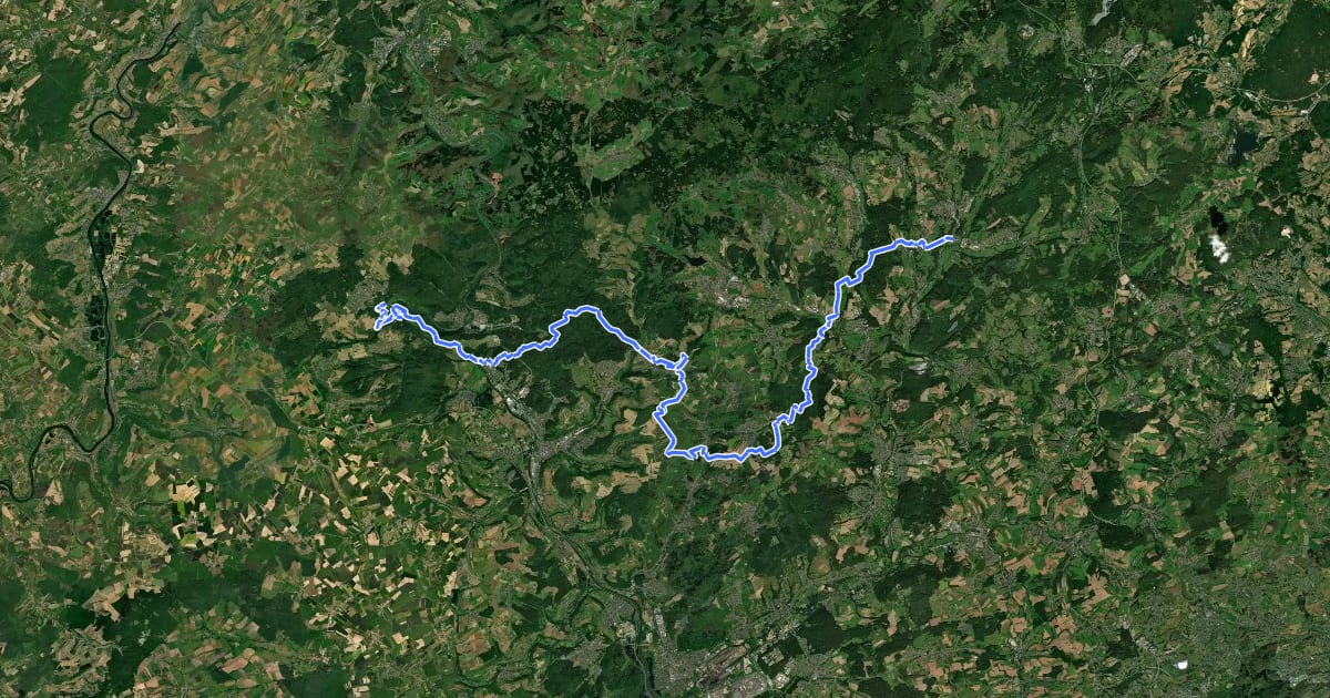 Маршрут Nord Süd Trail, Abschnitt Saarschleife - Dagstuhl на спутниковом снимке