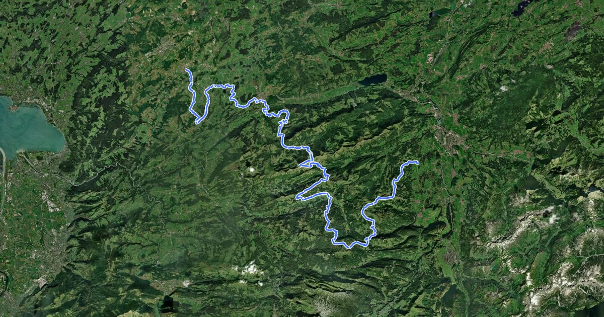 Маршрут Nord Süd Trail, Abschnitt Weiler im Allgäu - Ofterschwang на спутниковом снимке