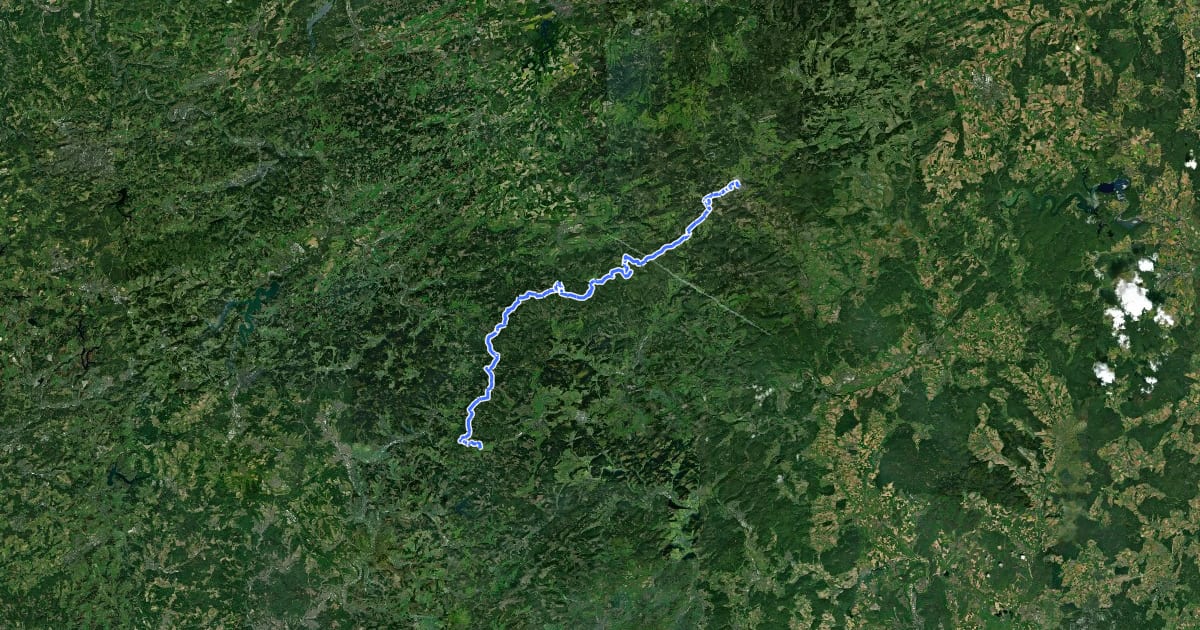 Маршрут Nord Süd Trail, Abschnitt Winterberg - Lützel на спутниковом снимке