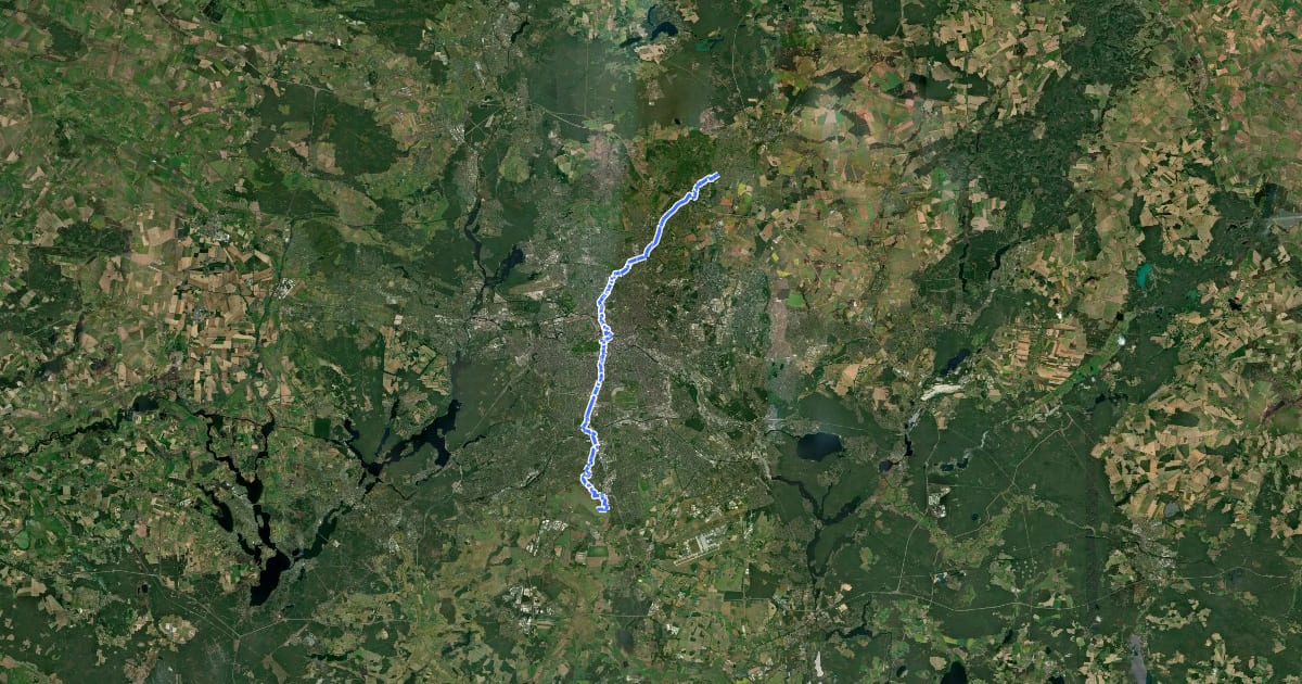 Маршрут Nord-Süd-Weg на спутниковом снимке