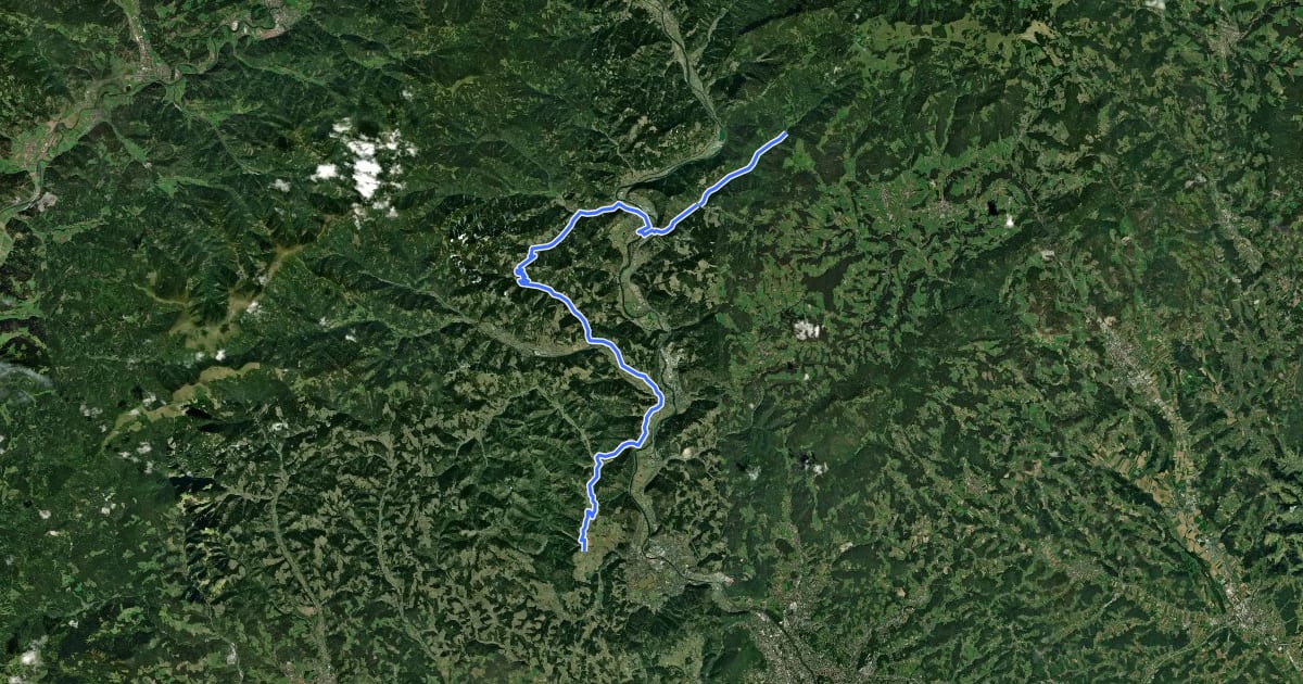 Маршрут Nord-West-Tour на спутниковом снимке