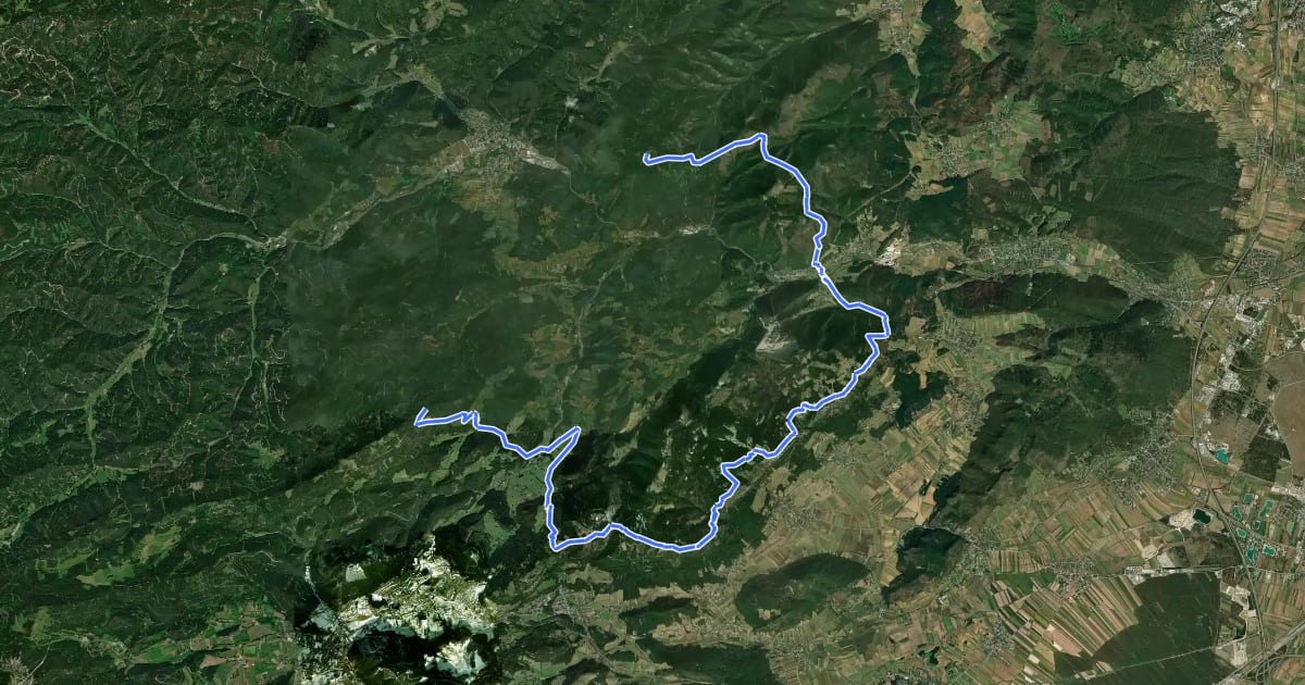 Маршрут Nordalpenweg 01A (Variante Hohe Wand) на спутниковом снимке