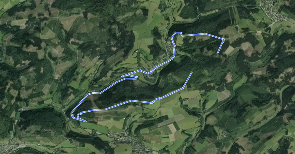 Маршрут Nordenau Rundweg No2 на спутниковом снимке