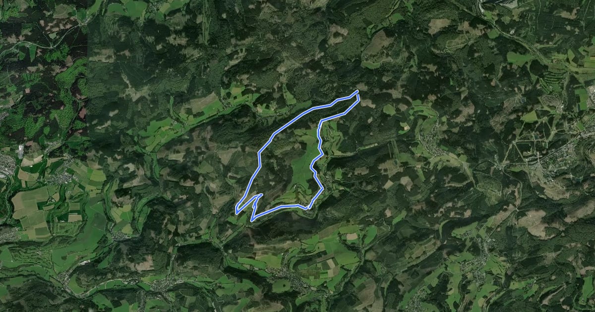 Маршрут Nordenau Rundweg No3 на спутниковом снимке