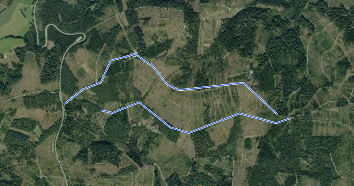 Маршрут Nordhelle Rundweg A1 на спутниковом снимке