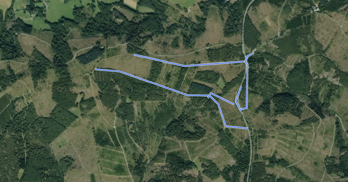 Маршрут Nordhelle Rundweg A3 на спутниковом снимке