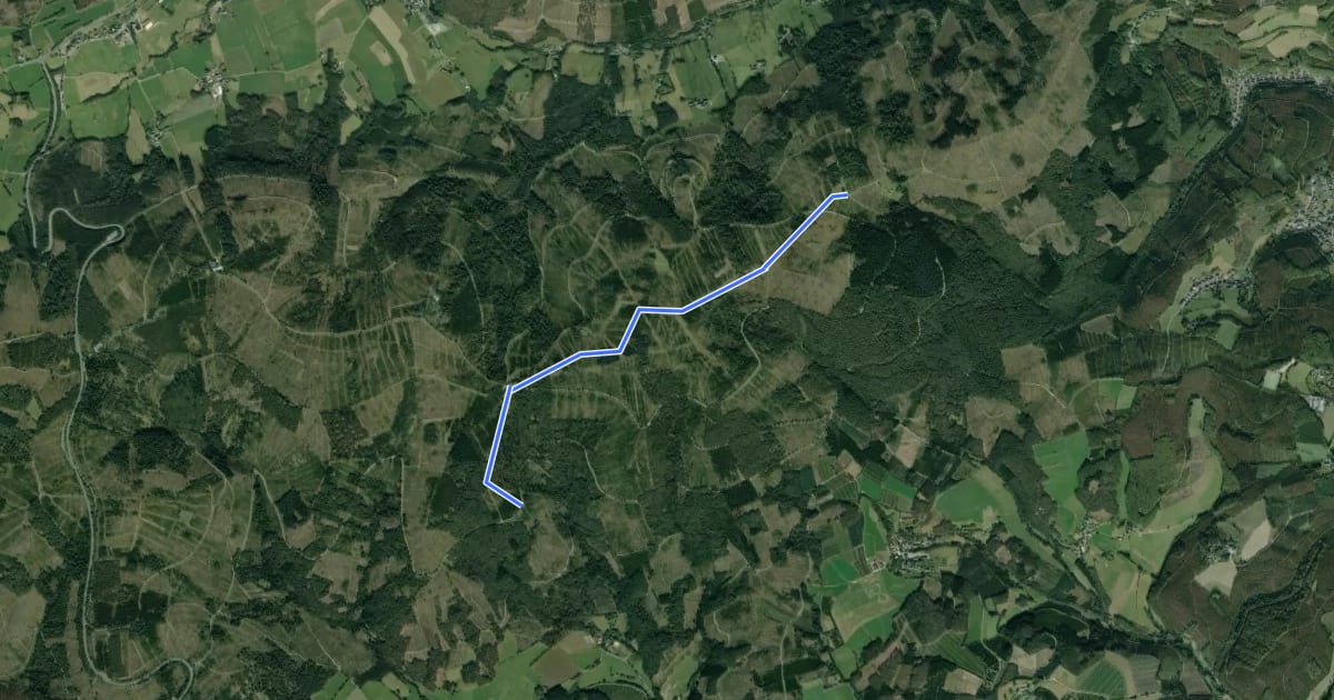 Маршрут Nordhelle Rundweg O на спутниковом снимке