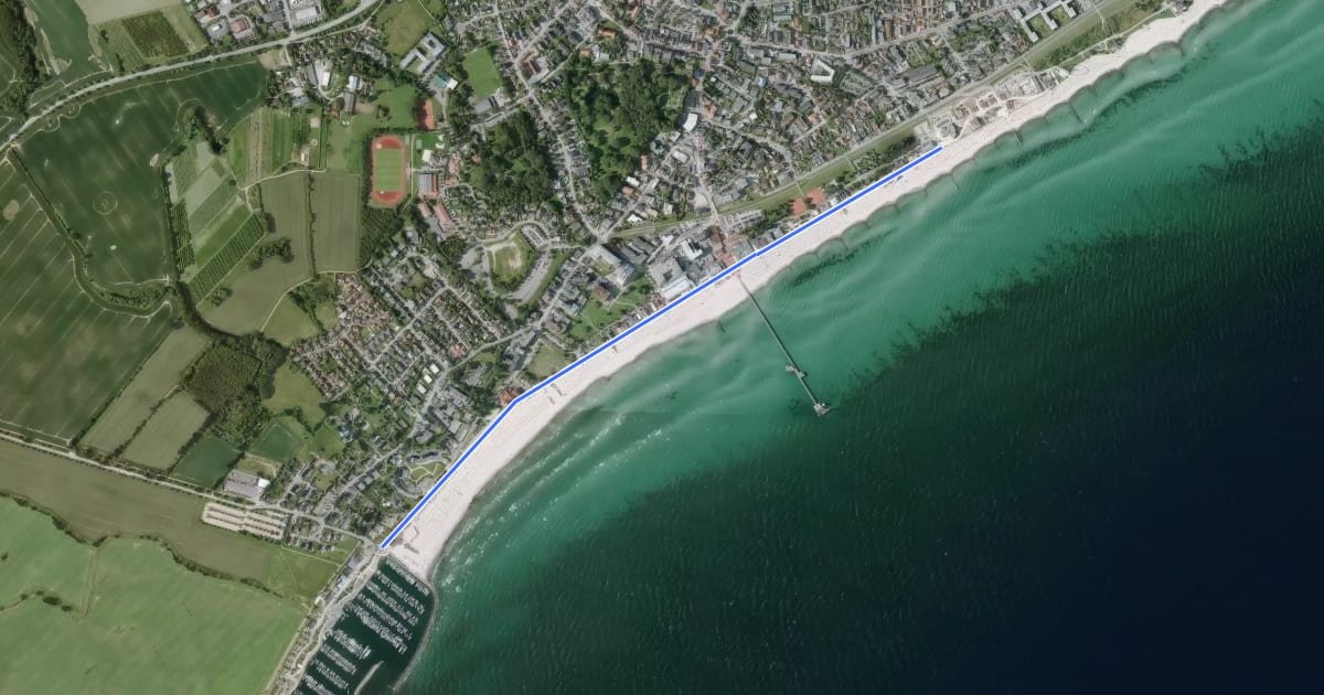 Маршрут Nordic Beach Walking-Route, Grömitz на спутниковом снимке