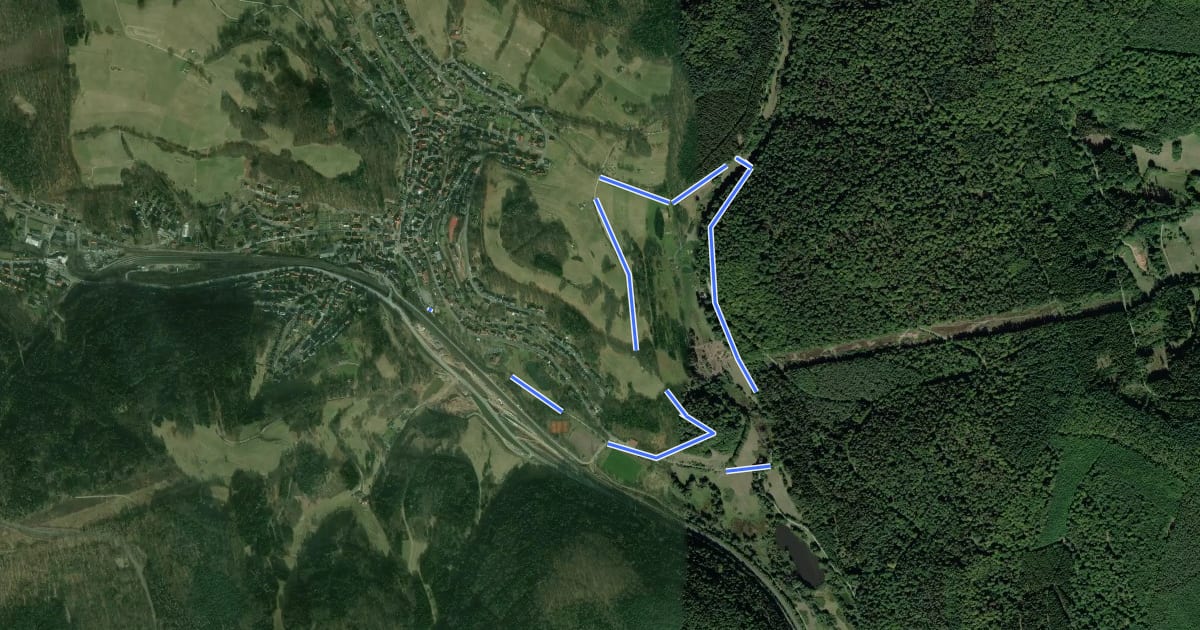 Маршрут Nordic Walking 1 Heigenbrücken на спутниковом снимке