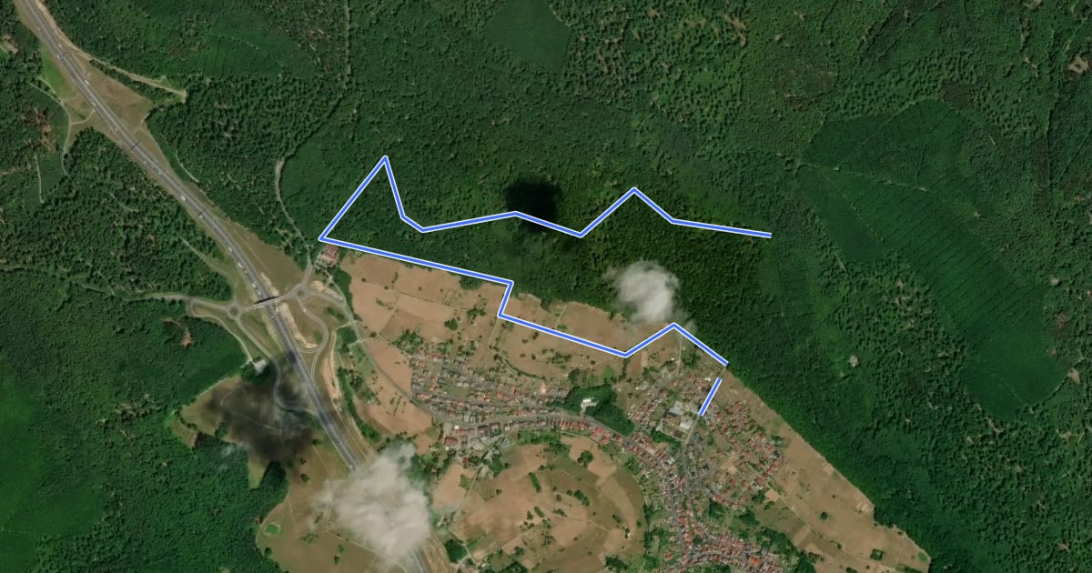 Маршрут Nordic Walking 1 Rot Weibersbrunn на спутниковом снимке