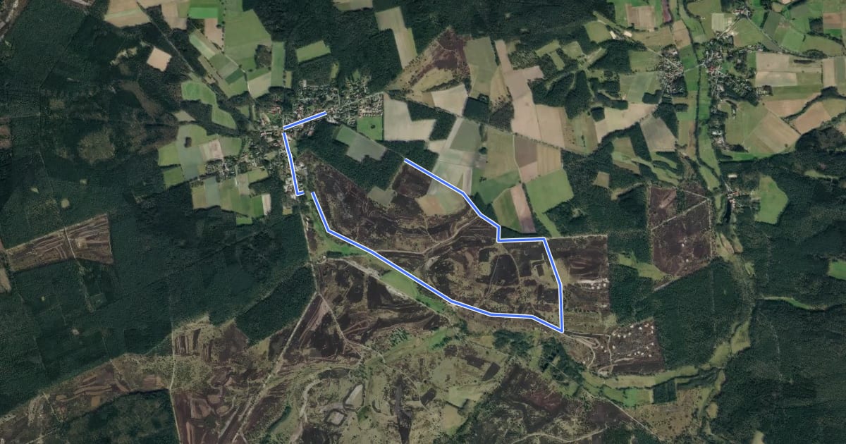 Маршрут Nordic Walking 14L Undeloh на спутниковом снимке