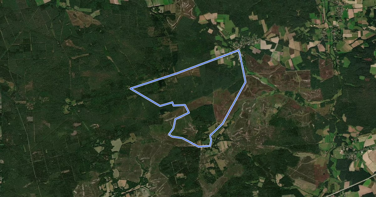 Маршрут Nordic Walking 15S Undeloh на спутниковом снимке