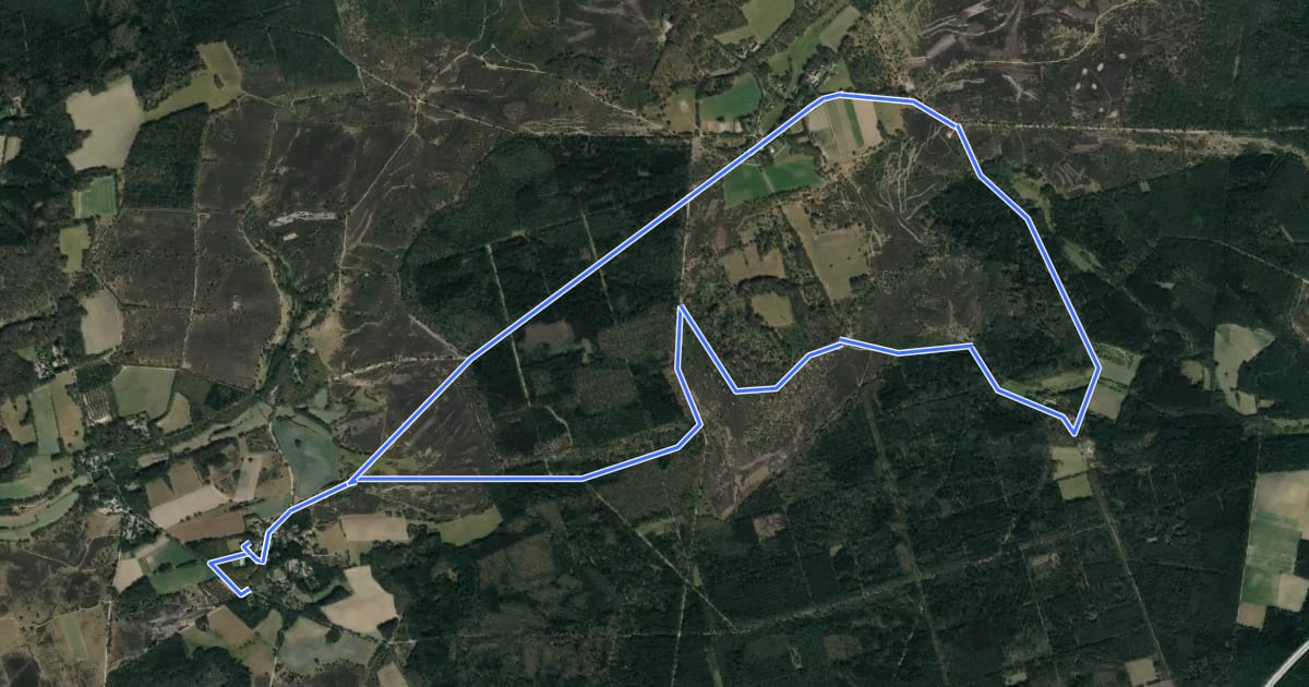 Маршрут Nordic Walking 19S Bispingen на спутниковом снимке