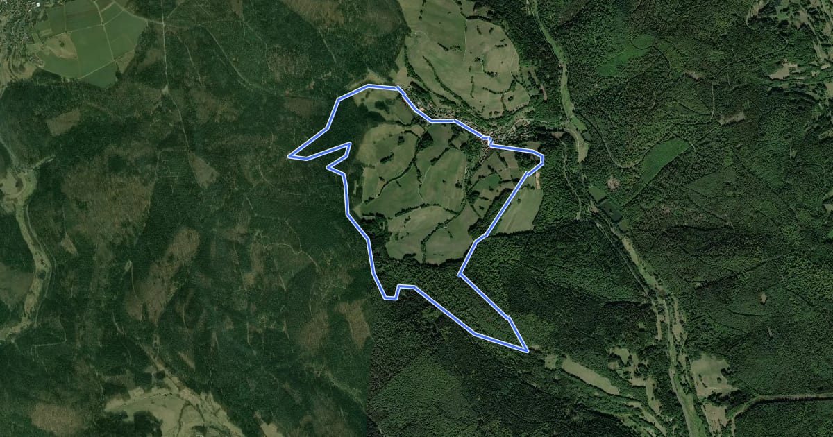 Маршрут Nordic Walking 2 Habichsthal на спутниковом снимке
