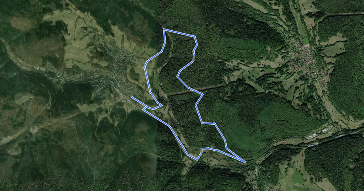Маршрут Nordic Walking 2 Heigenbrücken на спутниковом снимке