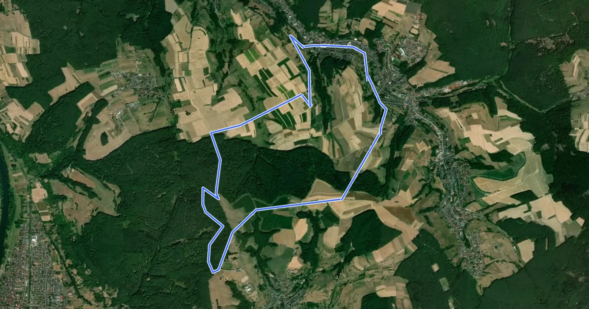 Маршрут Nordic Walking 2 Rot Leidersbach на спутниковом снимке