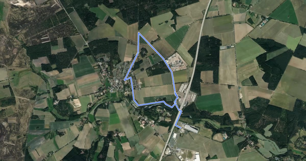 Маршрут Nordic Walking 23L Bispingen на спутниковом снимке