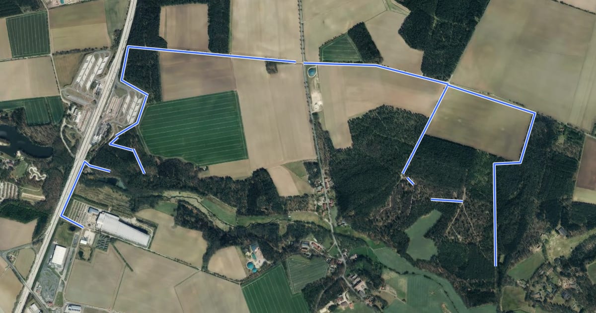 Маршрут Nordic Walking 24M Bispingen на спутниковом снимке