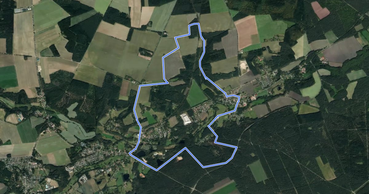 Маршрут Nordic Walking 25M Bispingen на спутниковом снимке
