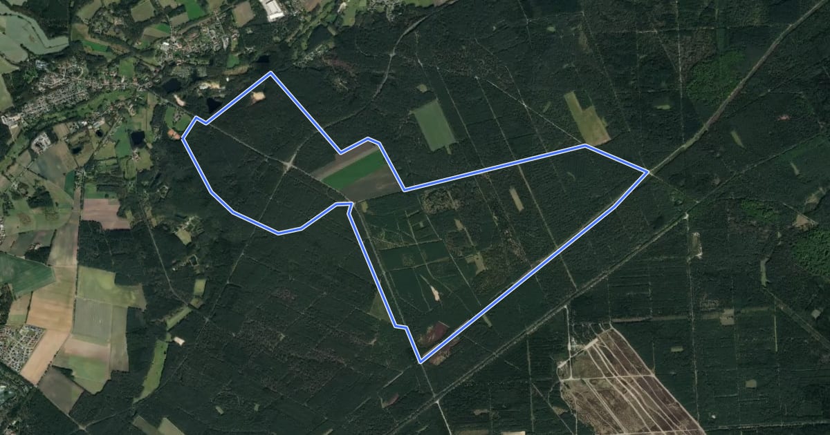 Маршрут Nordic Walking 27M Bispingen на спутниковом снимке