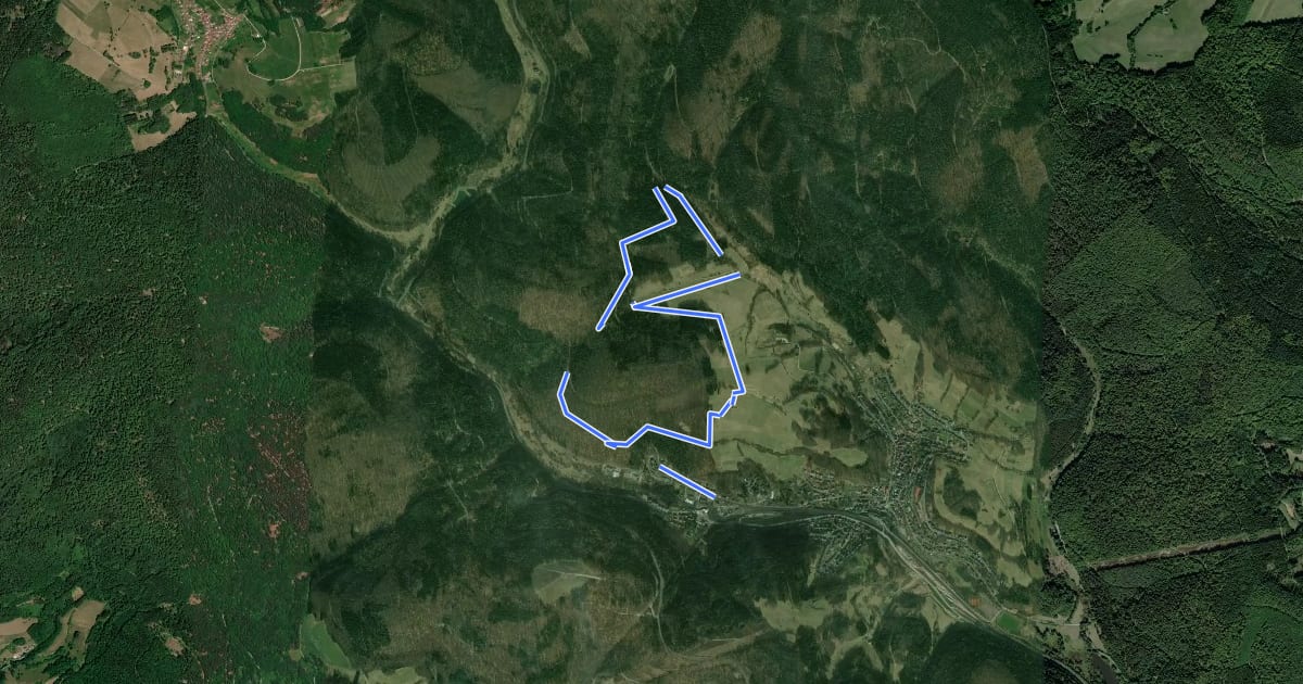Маршрут Nordic Walking 3 Heigenbrücken на спутниковом снимке