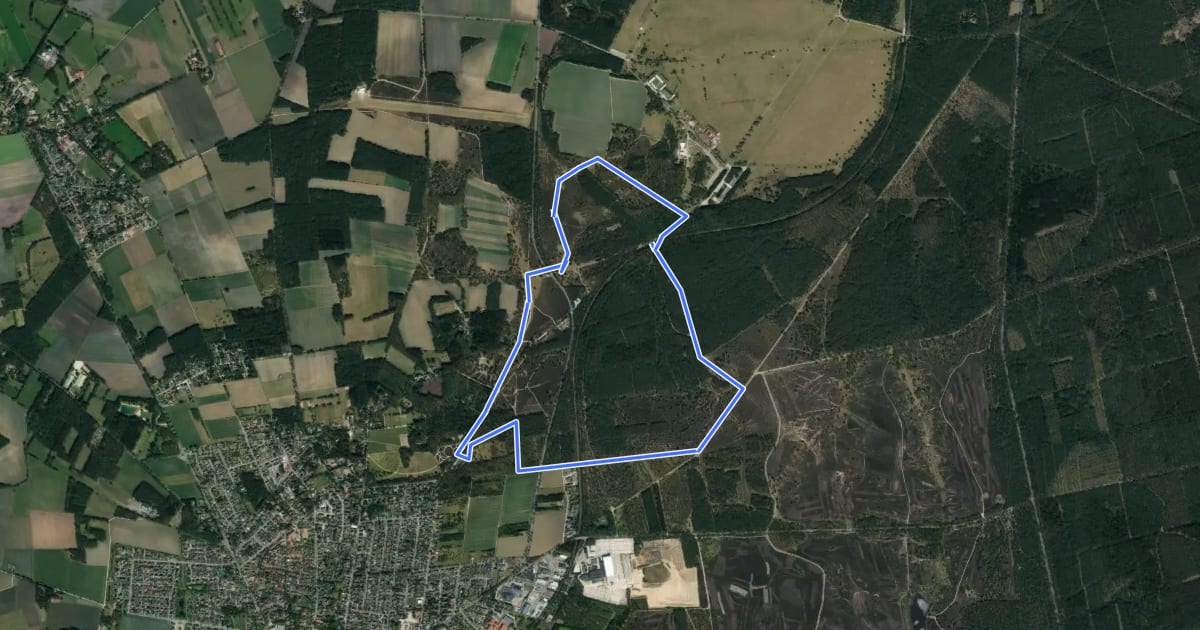 Маршрут Nordic Walking 33M Schneverdingen на спутниковом снимке