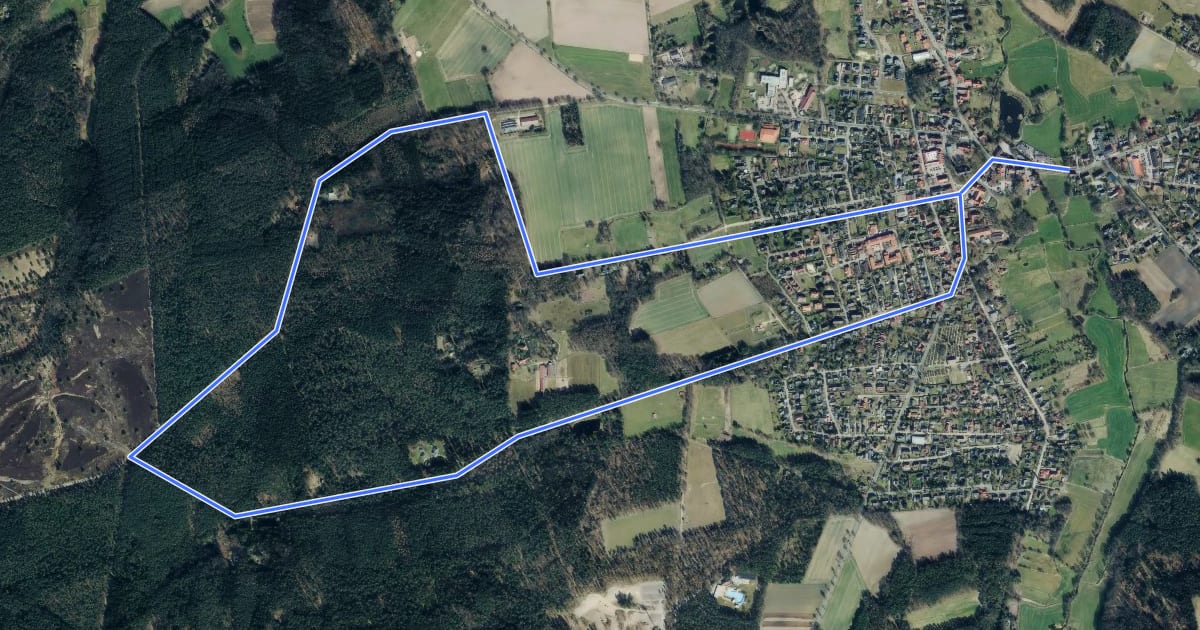 Маршрут Nordic Walking 3L Hanstedt на спутниковом снимке