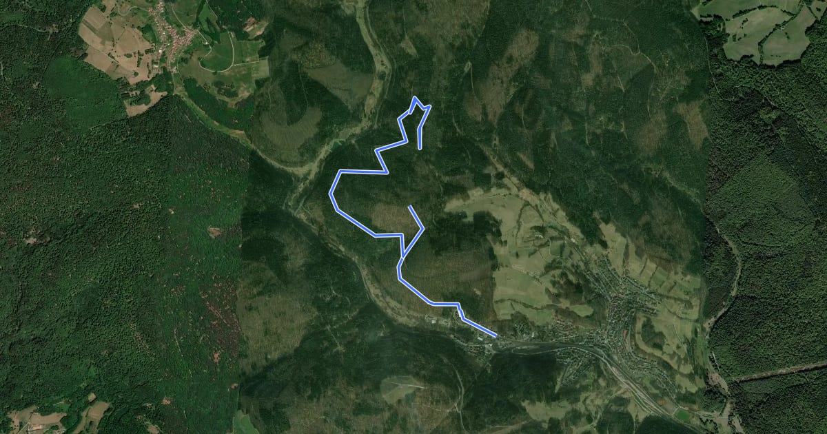 Маршрут Nordic Walking 4 Heigenbrücken на спутниковом снимке