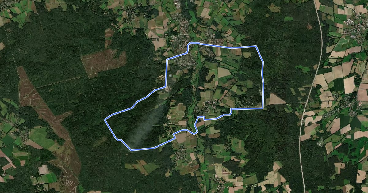 Маршрут Nordic Walking 5S Hanstedt на спутниковом снимке