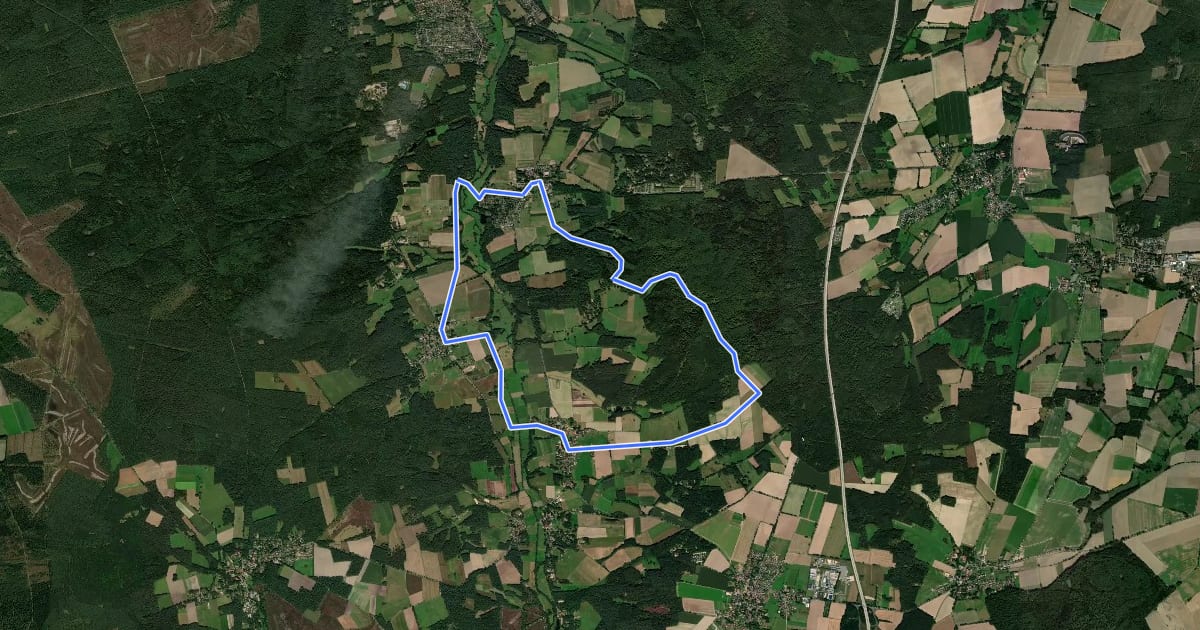 Маршрут Nordic Walking 6S Egestorf на спутниковом снимке