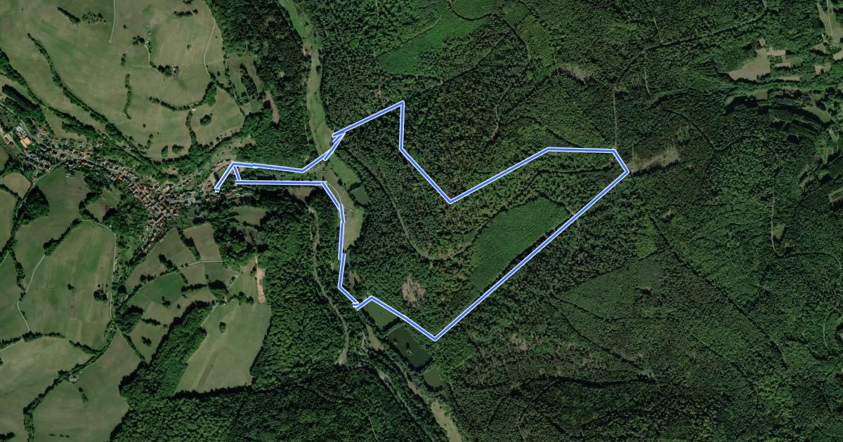 Маршрут Nordic Walking 7 Habichsthal на спутниковом снимке