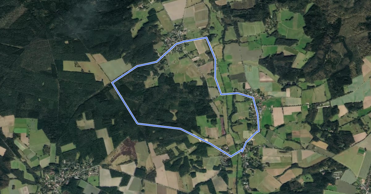 Маршрут Nordic Walking 8M Egestorf на спутниковом снимке