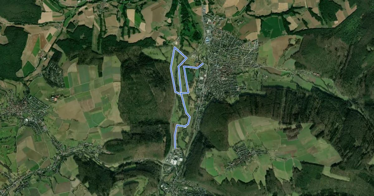 Маршрут Nordic Walking Bad König Tour 1 : Zwischen Kurpark und Mümlingtal на спутниковом снимке