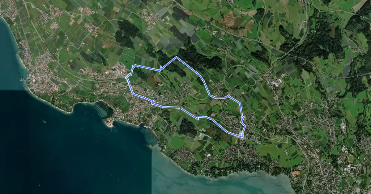 Маршрут Nordic-Walking Bayerischer Bodensee Bodolz R13 : Enzisweiler Runde на спутниковом снимке