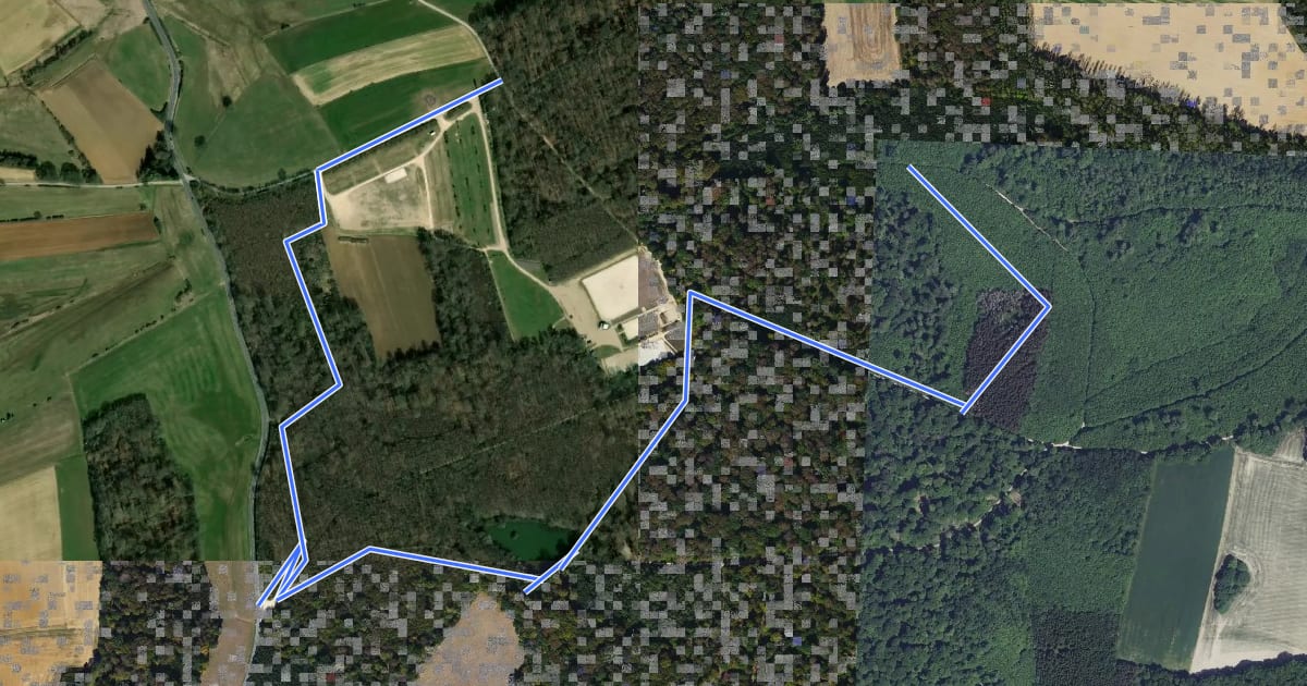 Маршрут Nordic Walking Park Crauthem 3,6 km на спутниковом снимке